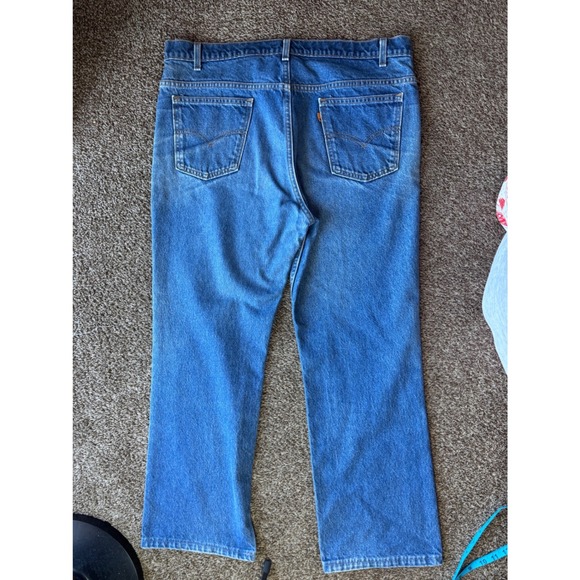 Vintage Levis 517 Orange Tab Jeans Mens 40x34 Made in USA Medium Wash Bootcut - Picture 12 of 14